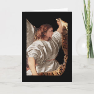Titian Angel met Banner Feestdagen Kaart