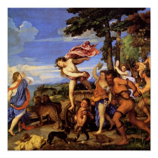 Titian Bacchus en Ariadne Poster (Voorkant)