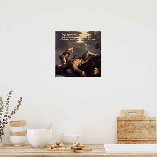 Titian David & Goliath & Quote Poster (Keuken)