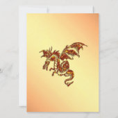 Titian Dragon Fantasy Bridal Shower Uitnodiging (Achterkant)