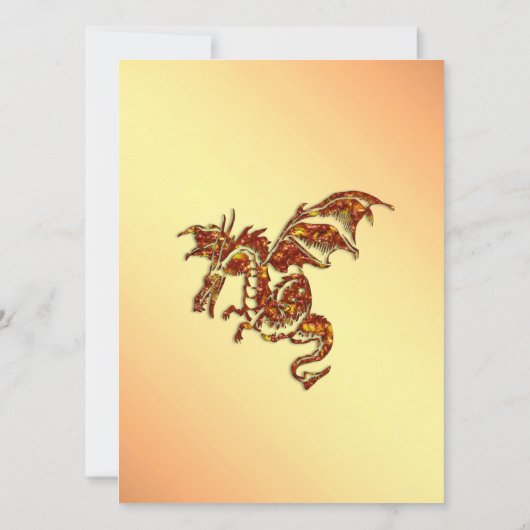 Titian Dragon Fantasy Bridal Shower Uitnodiging (Achterkant)