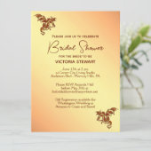 Titian Dragon Fantasy Bridal Shower Uitnodiging (Staand voorkant)