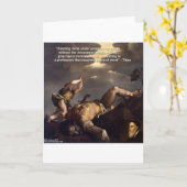 Titian Quote & David/Goliath Painting Gifts Kaart (Gele Bloem)