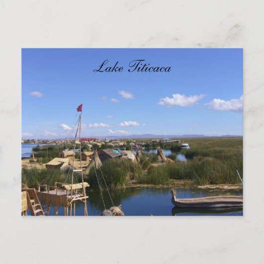 titicaca floating village briefkaart (Voorkant)