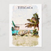 Titicaca Lake Beach landschap Zuid-Amerika Briefkaart (Voorkant)