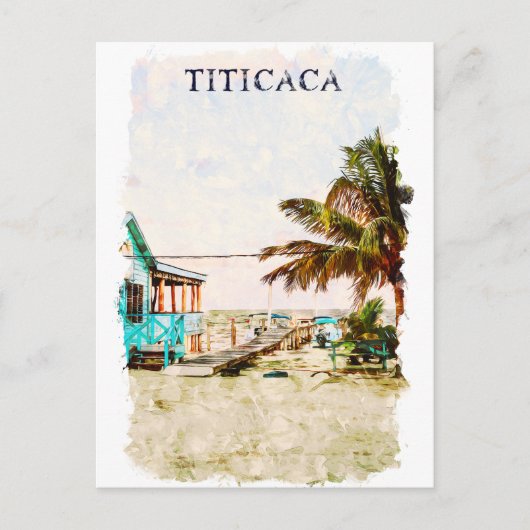 Titicaca Lake Beach landschap Zuid-Amerika Briefkaart (Voorkant)
