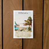 Titicaca Lake Beach landschap Zuid-Amerika Briefkaart