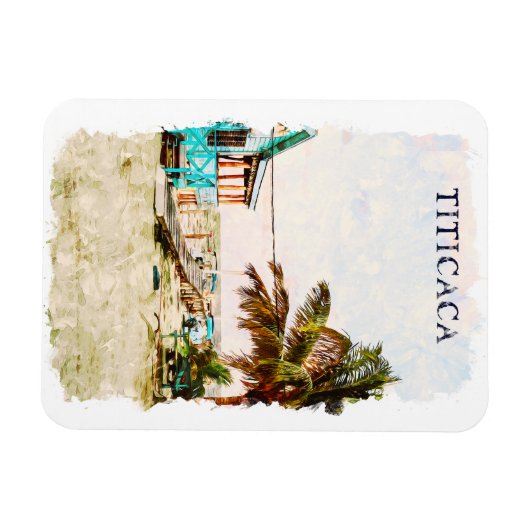 Titicaca Lake Beach landschap Zuid-Amerika Magneet (Horizontaal)