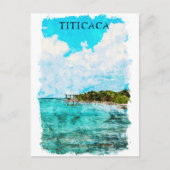 Titicaca Lake Uitzicht Reizen Briefkaart (Voorkant)