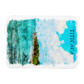 Titicaca Lake Uitzicht Reizen Magneet (Horizontaal)