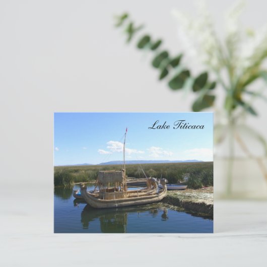 titicacaboot briefkaart (Staand voorkant)