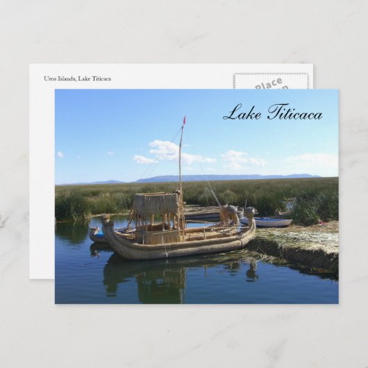 titicacaboot briefkaart (Voorkant / Achterkant)