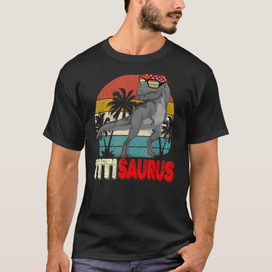 Titisaurus Rex Dinosaur Titi Saurus Moeder Fami T-shirt (Voorkant)