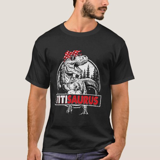 Titisaurus rex Dinosaurus Titi Saurus Moederdag T-shirt (Voorkant)