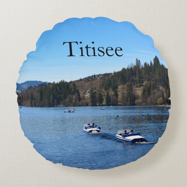 Titisee meer in het Zwarte Woud       Rond Kussen (Voorkant)