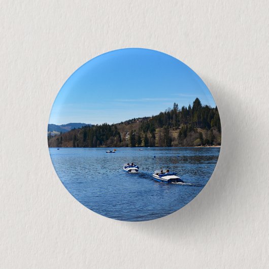 Titisee meer in het Zwarte Woud Ronde Button 3,2 Cm (Voorkant)