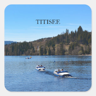 Titisee meer in het Zwarte Woud      Vierkante Sticker
