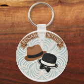 Title Benjamin and buttons dapper detective keycha Sleutelhanger (Achterkant)