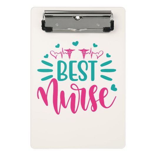 TITLE  Best Nurse Mini Clipboard – Personalized Me Klembord (Voorkant)