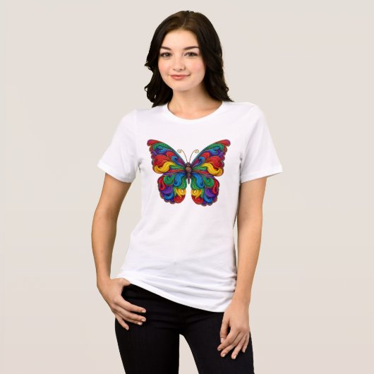 Title Colorful Quilling Butterfly T-Shirt  (Voorkant volledig)