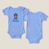 Title: Cute Lantern My First Ramadan Baby Bodysuit (Ontwerp Voorkant & Achterkant)