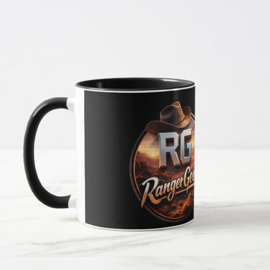 Title geek western logo two tone mok (Links)