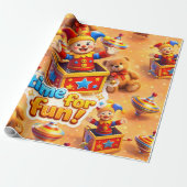 Title gestures, golden toybox premium wrap cadeaupapier (Uitgerold)