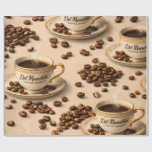 Title gourmet roasted coffee bean and espresso ele cadeaupapier (Vlak)