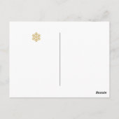 Title: Happy Holidays Elegant Navy Gold Christmas  Briefkaart (Achterkant)