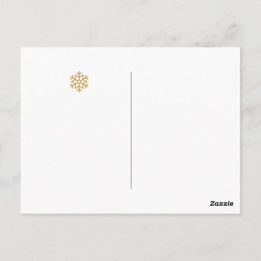 Title: Happy Holidays Elegant Navy Gold Christmas  Briefkaart (Achterkant)
