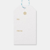 Title: Happy Holidays Elegant Navy Gold Christmas  Cadeaulabel (Achterkant)