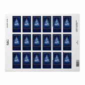 Title: Happy Holidays Elegant Navy Gold Christmas  Etiket (Full Sheet)