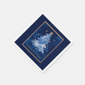 Title: Happy Holidays Elegant Navy Gold Christmas  Servet (Hoek)