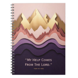 Title: Layered Mountain Sunrise Faith Journal - Pu Notitieboek