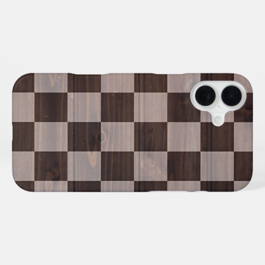 Title Matte Chessboard Texture Phone Case iPhone Hoesje (Achterkant horizontaal)