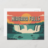 Title: Niagara Falls Sunset Briefkaart (Voorkant / Achterkant)