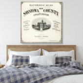 Title Page Atlas Sonoma County, Californië Canvas Afdruk (Insitu (Slaapkamer))