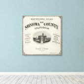 Title Page Atlas Sonoma County, Californië Canvas Afdruk (Insitu (Houten vloer))