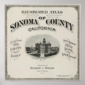 Title Page Atlas Sonoma County, Californië Poster (Voorkant)