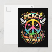 Title: Peace Over War Briefkaart (Voorkant / Achterkant)