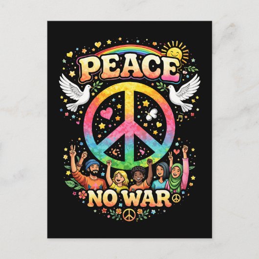 Title: Peace Over War Briefkaart (Voorkant)