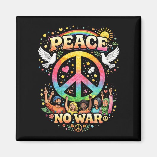 Title: Peace Over War Magneet (Voorkant)