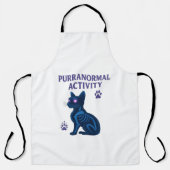 Title: Purranormal Activity – Haunted Cat Apron Schort (Voorkant)