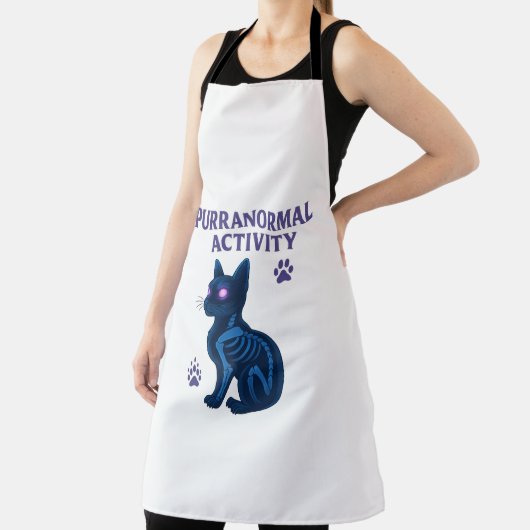 Title: Purranormal Activity – Haunted Cat Apron Schort (Insitu)