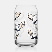 Title retro word 3-D graffiti angel wing and cool Blikvorm Glas (Rechts)