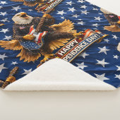 Title rock in American Eagle happy Independence Da Sherpa Deken (3/4)