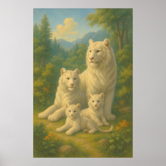 Title: White Tiger Dawn Ancestral Family Poster |  (Voorkant)