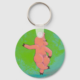 Titled: Elusive Irish Dancing Pig Sleutelhanger