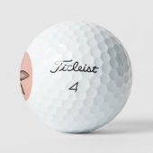 Titleist 2023 Pro V1 Zwart Bloem op Roze Golfballen (Logo)