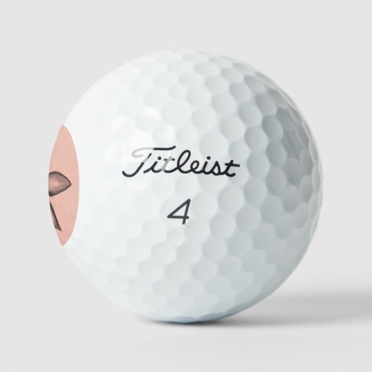 Titleist 2023 Pro V1 Zwart Bloem op Roze Golfballen (Logo)